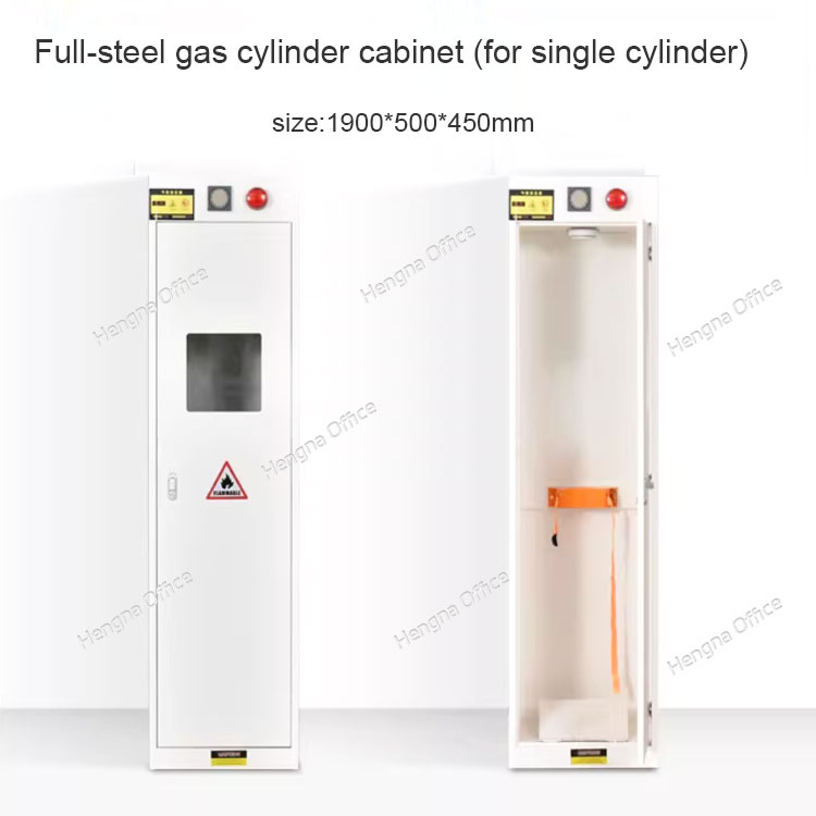 Single – Cylinder Gas Cylinder Cabinet – Yellow/White Optional