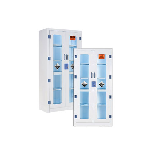 Chemical PP Storage Cabinet with Glass Doors | Safe Storage for Offices