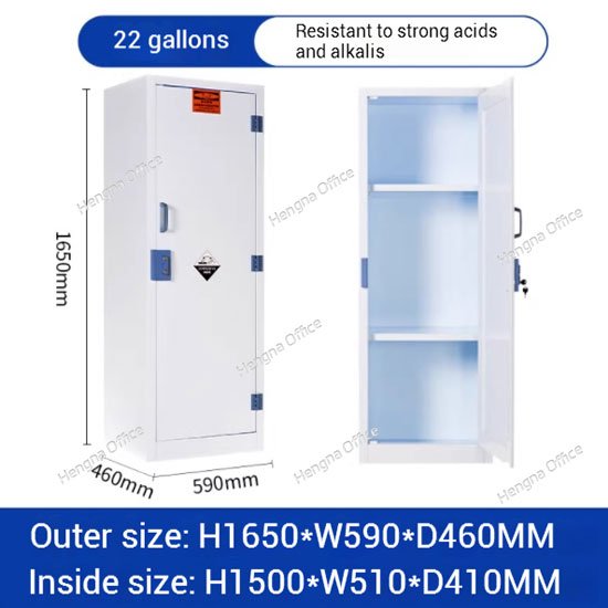 PP Corrosive Safety Cabinet with Strong Acid and Alkali Resistance – 22 Gallons