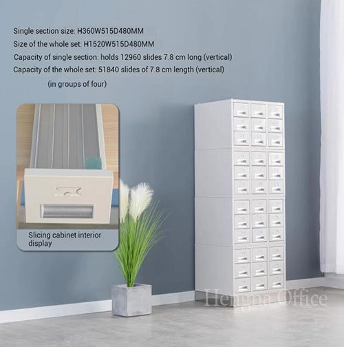 Professional Slide Drying Storage Cabinet for University & Research Labs | 51,840-Slide Capacity Steel Cabinet with Vertical Drawer System