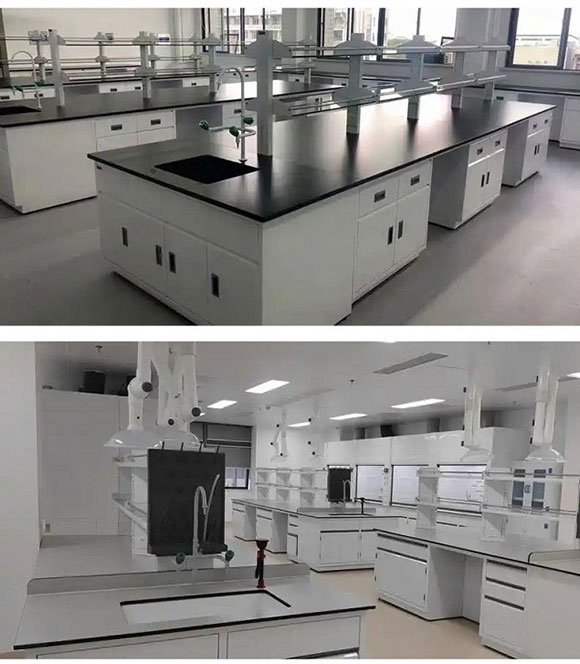 steel wood lab bench and all wood lab bench frame comparison in factory